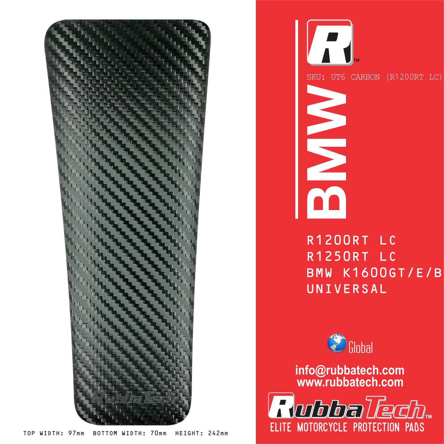 Rubbatech Tankpad Ut Carbon Bmw R Rt Lc R Rt Lc K Gt E B