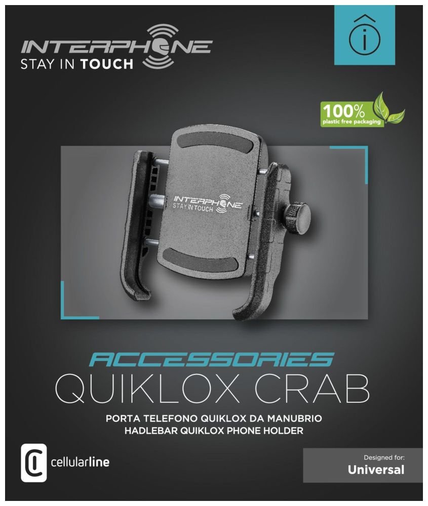 CellularLine Univerzální držák Interphone QUIKLOX Crab, 898 Kč 